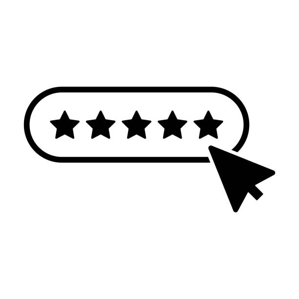 five stars button icon vector